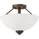 Durham 2 Light 13.5 inch Rubbed Bronze Indoor Semi-Flush Ceiling Light